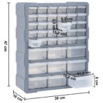 vidaXL Organizér s 39 zásuvkami 38x16x47 cm – Obrázok 9