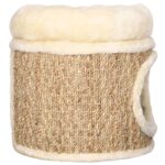 vidaXL Domček pre mačky s luxusným vankúšom 33 cm, morská tráva – Obrázok 3