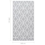 vidaXL Vonkajší koberec sivý 190x290 cm PP – Obrázok 7