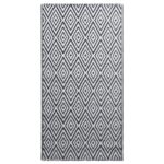 vidaXL Vonkajší koberec bielo-čierny 190x290 cm PP – Obrázok 2