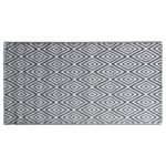 vidaXL Vonkajší koberec bielo-čierny 190x290 cm PP – Obrázok 3