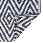 vidaXL Vonkajší koberec bielo-čierny 190x290 cm PP – Obrázok 6
