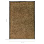 vidaXL Rohožka, prateľná, hnedá 60x90 cm – Obrázok 6