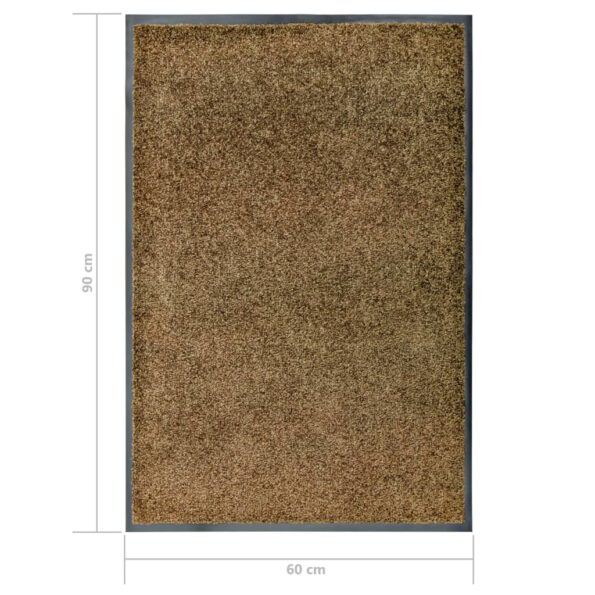 vidaXL Rohožka, prateľná, hnedá 60x90 cm – Obrázok 6