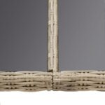 vidaXL Záhradný jedálenský stôl hnedý 200x100x74 cm sklo a polyratan – Obrázok 4