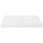 vidaXL Plávajúce nástenné police 2 ks, lesklé biele 40x23x3,8 cm, MDF – Obrázok 5