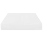 vidaXL Plávajúce nástenné police 2 ks, lesklé biele 40x23x3,8 cm, MDF – Obrázok 6
