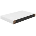 vidaXL Plávajúce nástenné police 2 ks, lesklé biele 40x23x3,8 cm, MDF – Obrázok 7