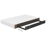 vidaXL Plávajúce nástenné police 2 ks, lesklé biele 40x23x3,8 cm, MDF – Obrázok 8