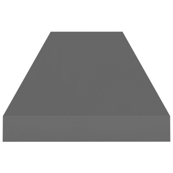 VXL8720286074299_g_en_hd_4.jpg vidaXL Plávajúce nástenné police 4 ks, lesklé sivé 90x23,5x3,8 cm, MDF – Obrázok 6