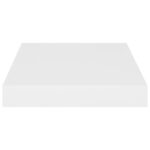 vidaXL Plávajúce nástenné police 2 ks, biele 23x23,5x3,8 cm, MDF – Obrázok 5