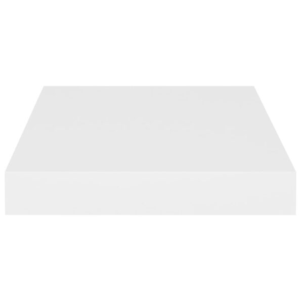 vidaXL Plávajúce nástenné police 2 ks, biele 23x23,5x3,8 cm, MDF – Obrázok 5