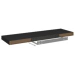vidaXL Plávajúce nástenné police 2 ks, čierne 80x23,5x3,8 cm, MDF – Obrázok 8
