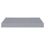 vidaXL Plávajúce nástenné police 2 ks, sivé 40x23x3,8 cm, MDF – Obrázok 5