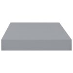 vidaXL Plávajúce nástenné police 2 ks, sivé 40x23x3,8 cm, MDF – Obrázok 6