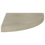 vidaXL Plávajúce rohové police 4 ks, dubové 35x35x3,8 cm, MDF – Obrázok 4