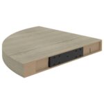 vidaXL Plávajúce rohové police 4 ks, dubové 35x35x3,8 cm, MDF – Obrázok 7