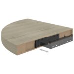 vidaXL Plávajúce rohové police 4 ks, dubové 35x35x3,8 cm, MDF – Obrázok 8