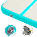 vidaXL Nafukovacia žinenka s pumpou 400x100x15 cm, PVC, zelená – Obrázok 6