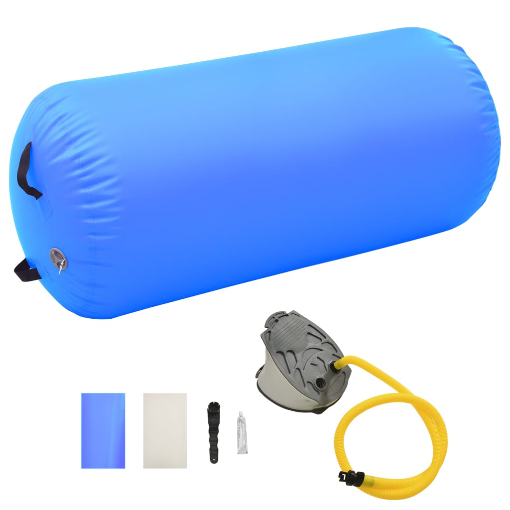 VXL8720286085813_a_en_hd_1.jpg vidaXL Nafukovací gymnastický valec s pumpou 120x90 cm PVC modrý – Obrázok 1