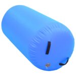 vidaXL Nafukovací gymnastický valec s pumpou 120x90 cm PVC modrý – Obrázok 4