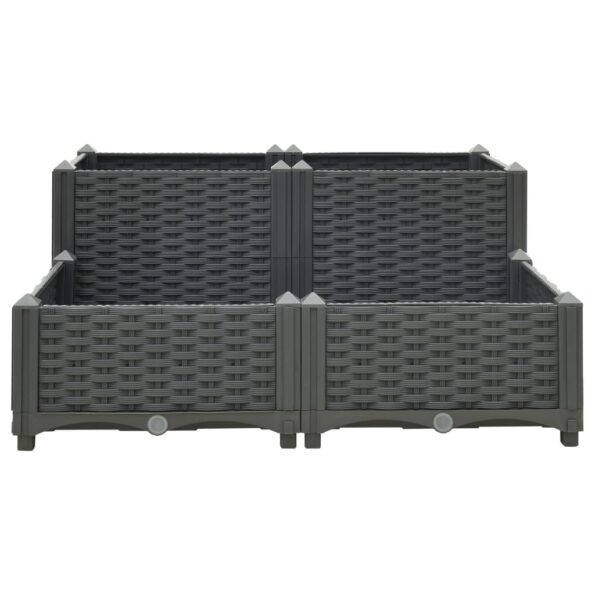 vidaXL Vyvýšený záhon 80x80x38 cm polypropylén – Obrázok 3