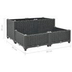 vidaXL Vyvýšený záhon 80x80x38 cm polypropylén – Obrázok 6