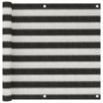 vidaXL Tieniaca plachta na balkón z HDPE 90x500 cm antracitová a biela