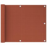 vidaXL Balkónová markíza tehlovočervená 75x600 cm HDPE