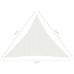 vidaXL Tieniaca plachta 160 g/m² biela 4x4x4 m HDPE – Obrázok 6