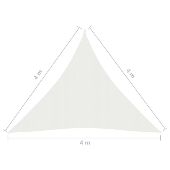 vidaXL Tieniaca plachta 160 g/m² biela 4x4x4 m HDPE – Obrázok 6