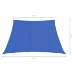 vidaXL Tieniaca plachta 160 g/m² modrá 3/4x2 m HDPE – Obrázok 6