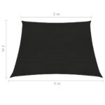 vidaXL Tieniaca plachta 160 g/m² čierna 3/4x2 m HDPE – Obrázok 6