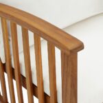 vidaXL Záhradná lavička s podložkami 119 cm, akáciový masív – Obrázok 6