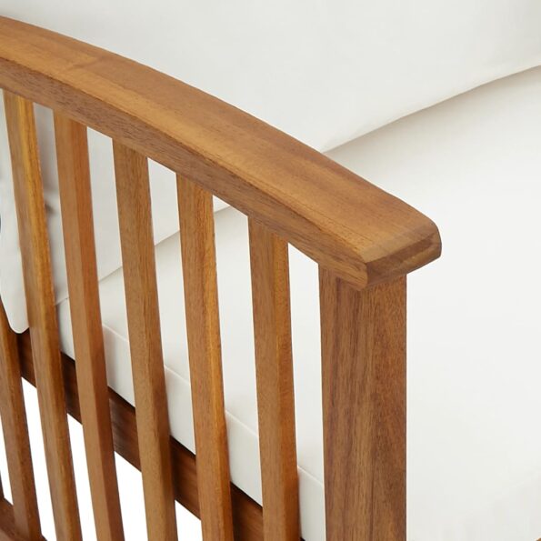 vidaXL Záhradná lavička s podložkami 119 cm, akáciový masív – Obrázok 6
