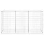 vidaXL Gabiónová stena s krytmi, pozinkovaná oceľ 200x60x100 cm – Obrázok 3