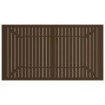 vidaXL Záhradný stôl hnedý 140x80x72 cm oceľ – Obrázok 4