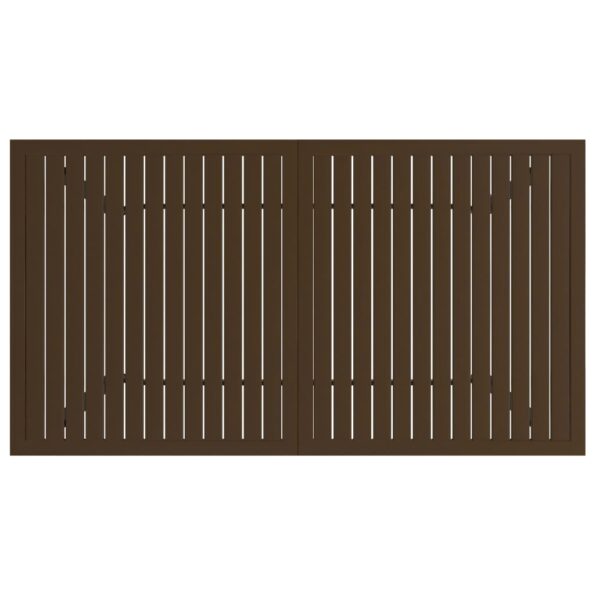 vidaXL Záhradný stôl hnedý 140x80x72 cm oceľ – Obrázok 4