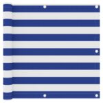 vidaXL Balkónová markíza, biela a modrá 90x500 cm, oxfordská látka