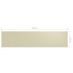 vidaXL Balkónová markíza, krémová 120x500 cm, oxfordská látka – Obrázok 5