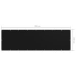 vidaXL Balkónová markíza, čierna 120x400 cm, oxfordská látka – Obrázok 5
