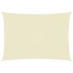 vidaXL Tieniaca plachta, oxford, obdĺžniková 3x4,5 m, krémová
