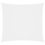 vidaXL Tieniaca plachta, oxford, štvorcová 5x5 m, biela