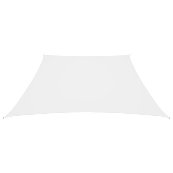 vidaXL Tieniaca plachta, oxford, lichobežníková 3/5x4 m, biela – Obrázok 3