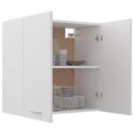 vidaXL Závesná skrinka, biela 60x31x60 cm, kompozitné drevo – Obrázok 4
