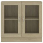 vidaXL Vitrína, dub sonoma 82,5x30,5x80 cm, kompozitné drevo – Obrázok 6