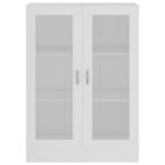 vidaXL Vitrína, biela 82,5x30,5x115 cm, kompozitné drevo – Obrázok 6