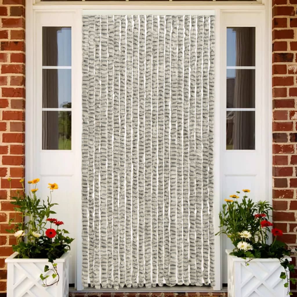 VXL8720286140918_m_en_hd_1.jpg vidaXL Záves proti hmyzu, svetlo a tmavosivý 90x220 cm, ženilka – Obrázok 1