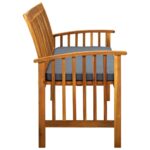 vidaXL Záhradná lavica s poduškou 147 cm akáciový masív – Obrázok 4