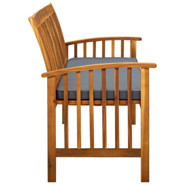 vidaXL Záhradná lavica s poduškou 147 cm akáciový masív – Obrázok 4